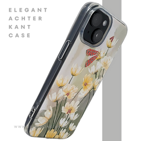 iPhone 15 Hoesje &ndash; Transparant Met Bloemen &amp; Vlinderprint | Elegant, Natuur &amp; Uniek