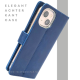 Donkerblauw Bookcase Hoesje iPhone 13 / 14 &ndash; Magneetsluiting en Pasjesvakken | &euro;14,95