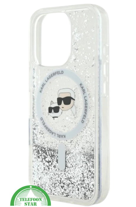 iPhone 16 Pro Glitter Hoesje &ndash; Transparant Zilver | Luxe Bescherming met Sprankelende Stijl