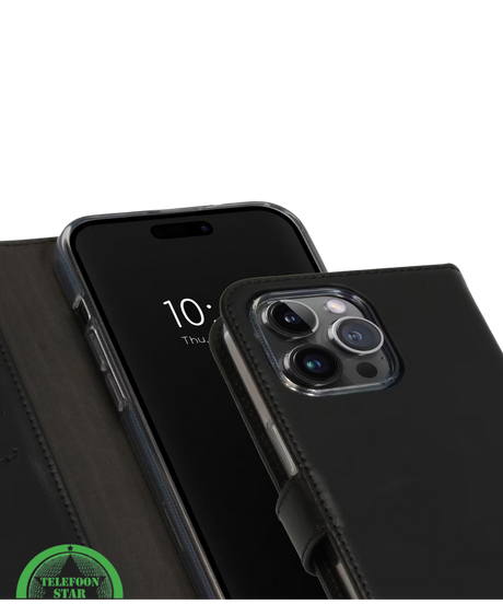 Bookcase Hoesje voor iPhone 13 Pro Max Zwart Elegant, Praktisch &amp; Bescherming