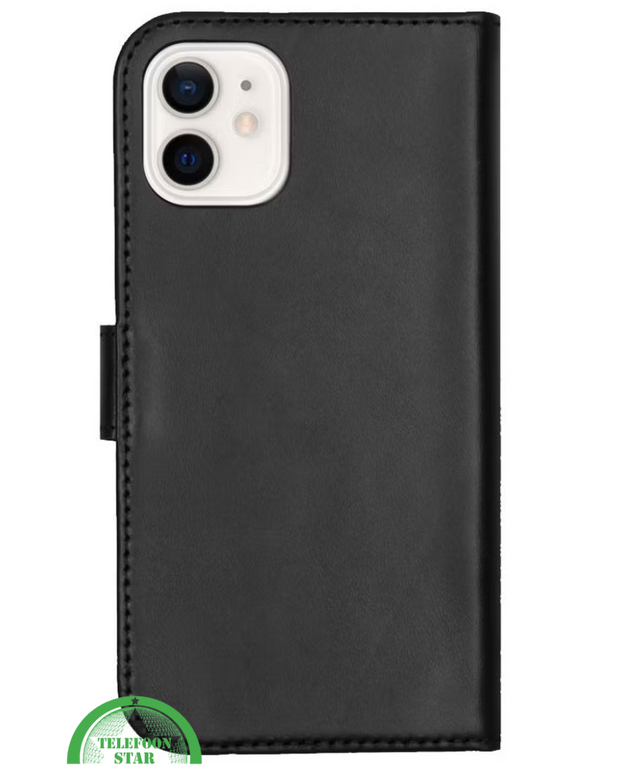 Bookcase Hoesje voor iPhone 12 Mini Zwart Functioneel, Elegant &amp; Volledige Bescherming