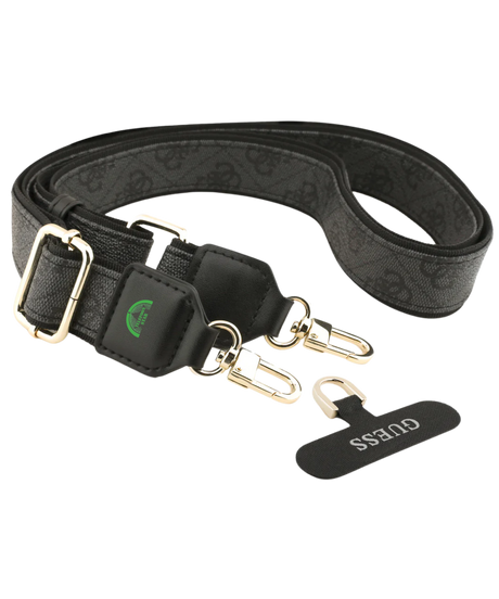 Hoesje voor iPhone 17 Pro Max Zwart Guess afneembare schouder- en polsband