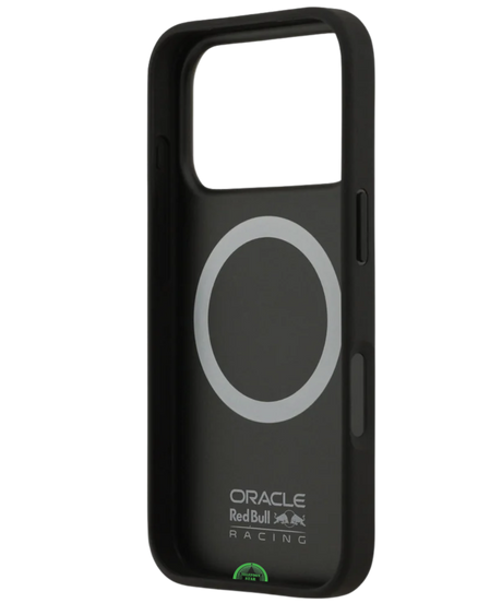 Hoesje voor iPhone 17 Pro Zwart Carbon Look met Rode Accentlijn