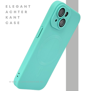 iPhone 15 Hoesje &ndash; Turquoise Met MagSafe | Fris, Functioneel &amp; Kleurvol