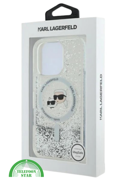 iPhone 16 Pro Glitter Hoesje &ndash; Transparant Zilver | Luxe Bescherming met Sprankelende Stijl