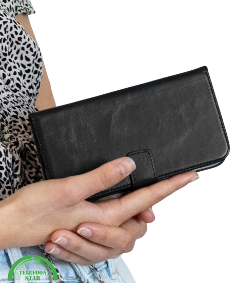 Bookcase Hoesje voor iPhone 13 Pro Max Zwart Elegant, Praktisch &amp; Bescherming