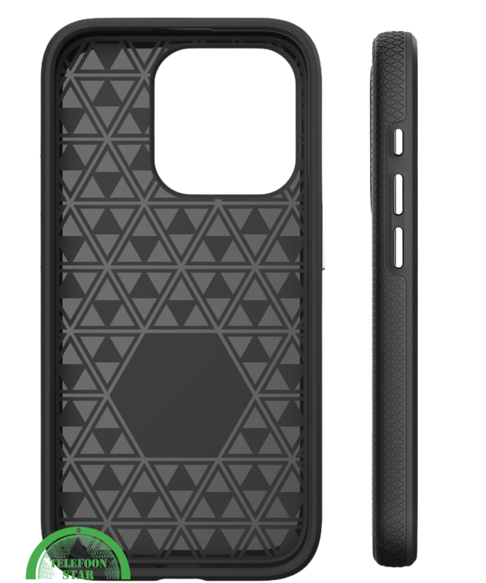Hoesje voor iPhone 12 Pro Zwart Anti-Slip, Sterk, Gripvast &amp; Slank Design