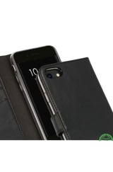 Bookcase Hoesje voor iPhone SE 2022 Zwart, Stijlvol, Functioneel &amp; 360&deg; Bescherming