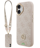 Hoesje iPhone 17 Bruin Crossbody Strap Case Stijlvol praktisch en Sterke Slank