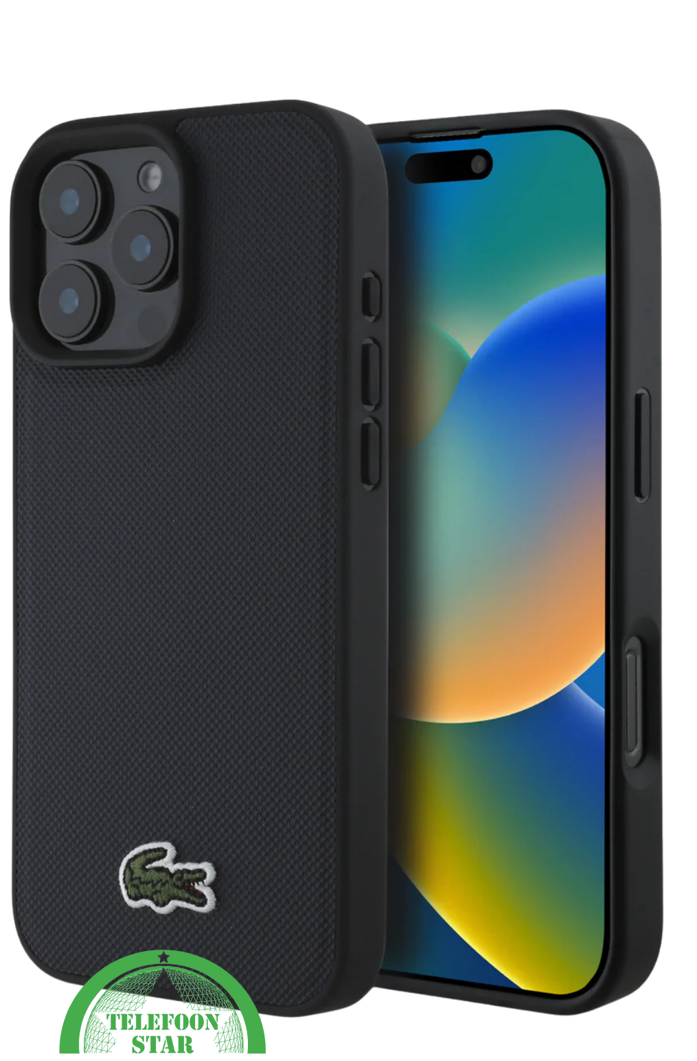 Hoesje voor iPhone 16 Pro Max Zwart – Luxe Bescherming met Stijlvolle Textuur