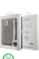 Bookcase Hoesje voor iPhone 14 - Donker Bruin