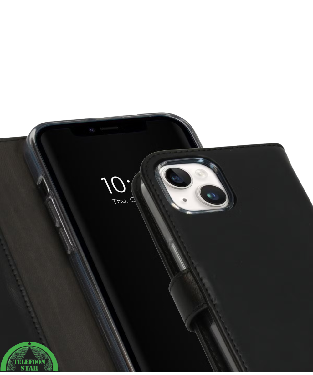 Bookcase Hoesje voor iPhone 14 Plus Lederen &ndash; Elegant, Veilig &amp; Praktisch
