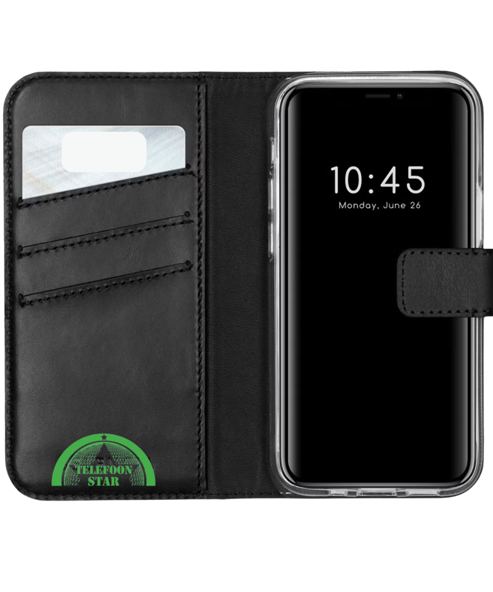 Bookcase Hoesje voor iPhone 12 Mini Zwart Functioneel, Elegant &amp; Volledige Bescherming
