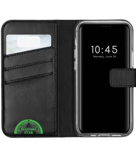 Bookcase Hoesje voor iPhone 12 Mini Zwart Functioneel, Elegant &amp; Volledige Bescherming