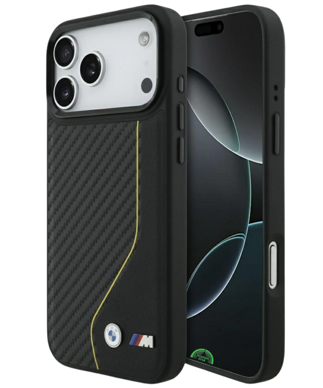 Hoesje voor iPhone 17 Pro Max Zwart Carbon Shield Sport Case