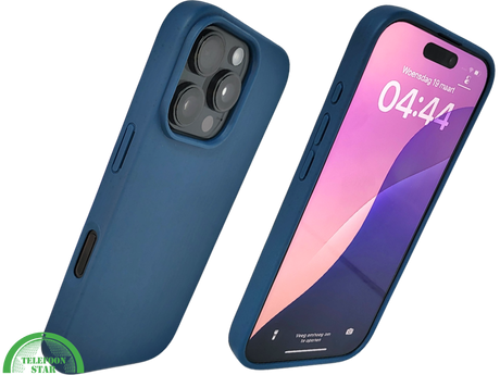 iPhone 16 Pro Donkerblauw Hoesje &ndash; Mat Design met Stevige Achterkant Bescherming