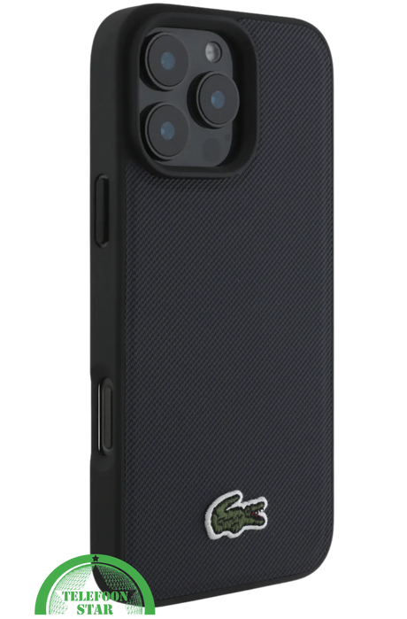 Hoesje voor iPhone 16 Pro Max Zwart &ndash; Luxe Bescherming met Stijlvolle Textuur