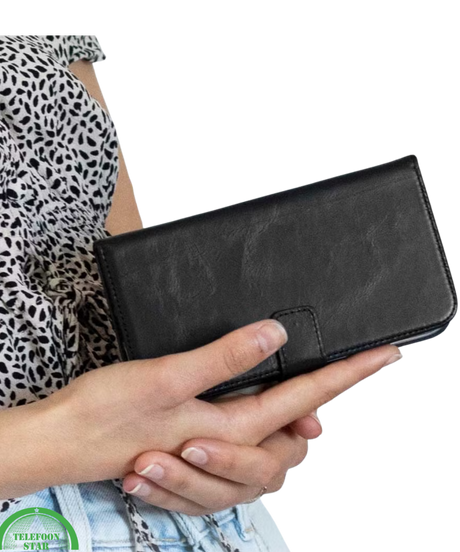 Bookcase Hoesje voor iPhone 15 Plus Lederen &ndash; Elegant, Veilig &amp; Praktisch