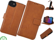 Wallet Case Licht Bruin 2 en 1 IPhone 16 E