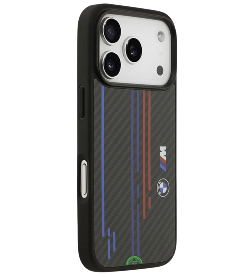 Hoesje voor iPhone 17 Pro Zwart Carbon Performance Stripe Case