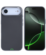 hoesje iPhone 17 Air Zwart Carbon Shield Grip Case
