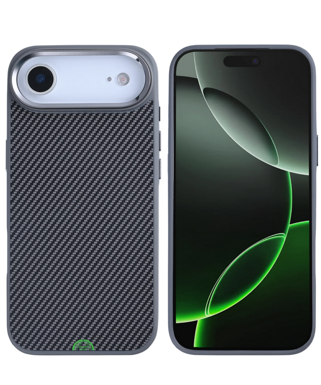 hoesje iPhone 17 Air Zwart Carbon Shield Grip Case
