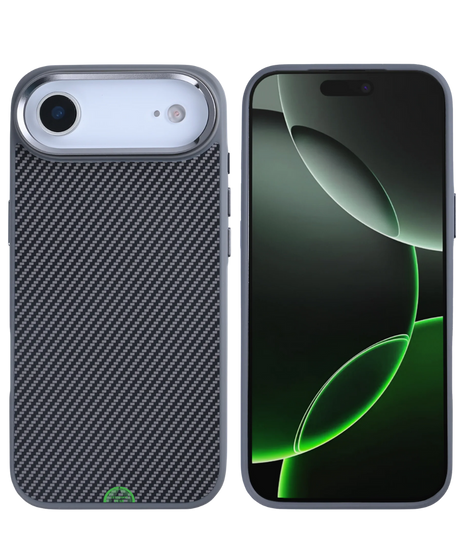 hoesje iPhone 17 Air Zwart Carbon Shield Grip Case