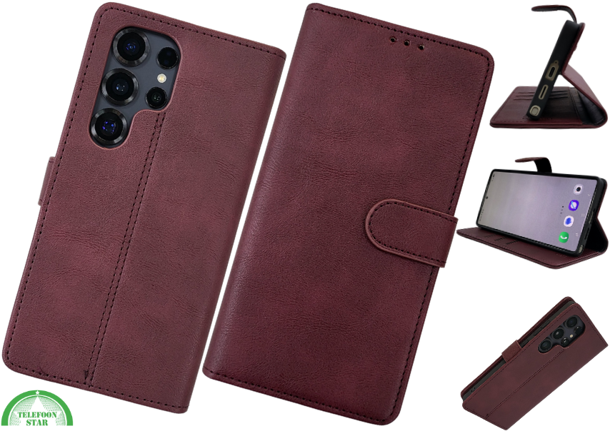 Hoesje voor Samsung S26 Ultra BoekCase Leer Stijlvolle
