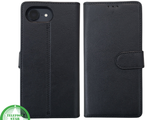 iPhone 16E Luxe Bookcase Hoesje Zwart &ndash; Wallet Case met Standfunctie