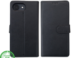 iPhone 16 Hoesje - Luxe Zwarte Bookcase, Wallet Case met Magneetsluiting