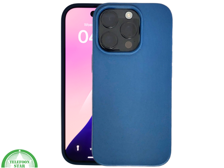iPhone 16 Pro Max Donkerblauw Hoesje &ndash; Mat Design met Stevige Achterkant Bescherming