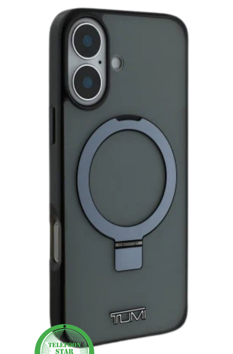 Transparant Hoesje met Metalen Ringhouder voor iPhone 16 &ndash; Sterke Bescherming &amp; Handige Standfunctie