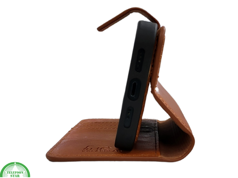 Wallet Case Licht Bruin 2 en 1 IPhone 16 E