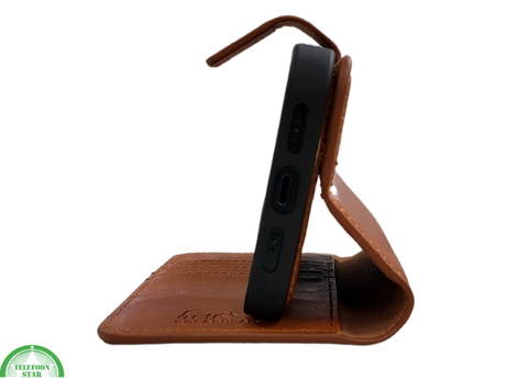 Wallet Case Licht Bruin 2 en 1 IPhone 16 E