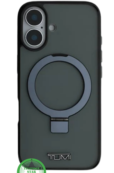 Transparant Hoesje met Metalen Ringhouder voor iPhone 16 &ndash; Sterke Bescherming &amp; Handige Standfunctie