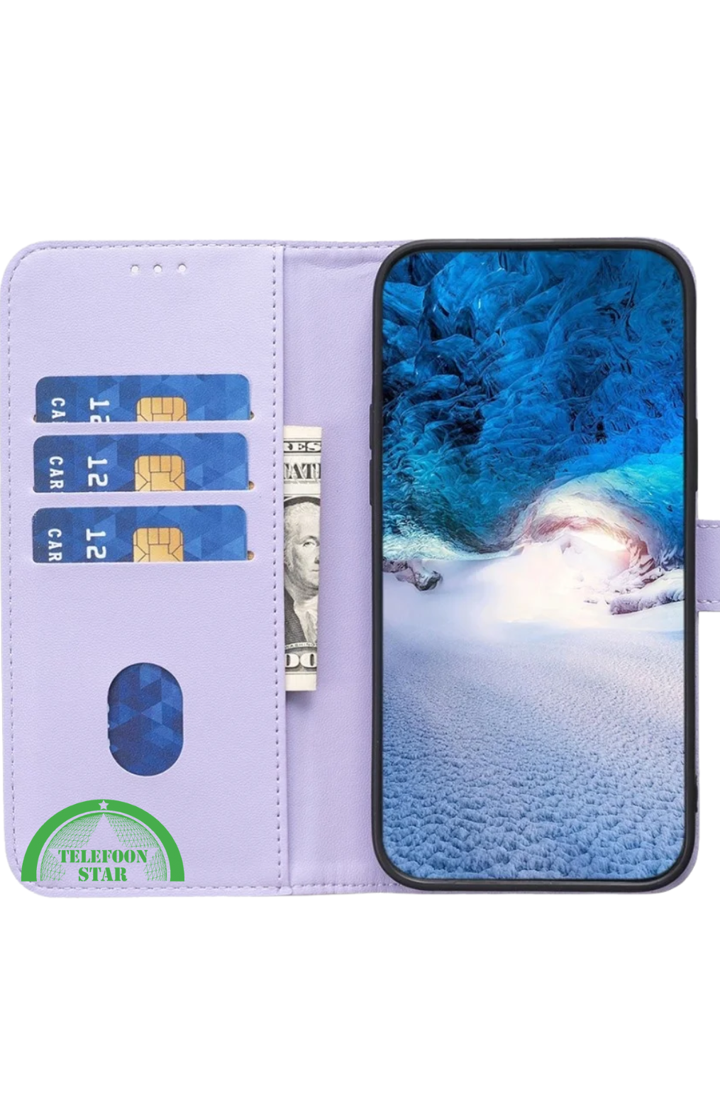 Wallet Bookcase voor Samsung S25 Edge – Paars