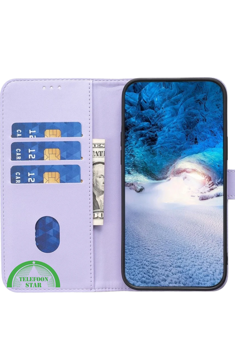 Wallet Bookcase voor Samsung S25 Edge – Paars