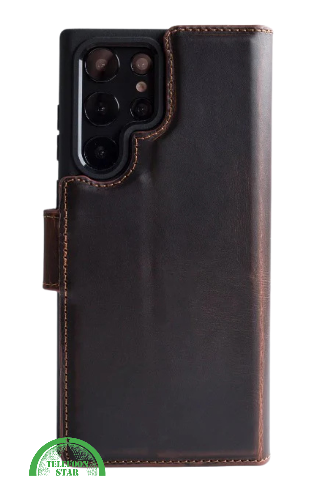 Backcover Hoesje voor S25 Ultra -Donker Bruin