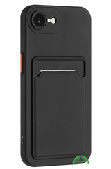 Transparant iPhone SE Hoesje met Pasjeshouder &ndash; Shockproof en Silicone