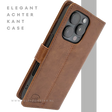 iPhone 16 Pro Bookcase Hoesje Bruin &ndash; Vintage Look met Luxe Bescherming