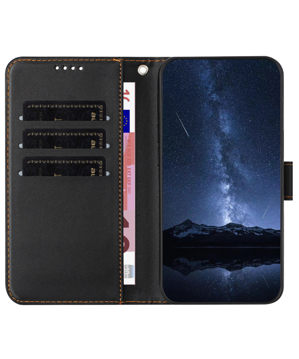 Premium Bookcase Hoesje Xiaomi 17 Zwart Leren Look Beschermhoes