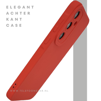 Hoesje voor Samsung A37 Rood Schokbestendige Siliconen Backcover