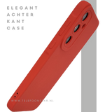 Hoesje voor Samsung A57 Rood Schokbestendige Siliconen Backcover
