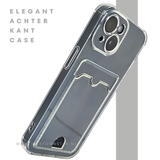 iPhone 15 Plus Clear Case met Kaarthouder &ndash; Slank Design &amp; Extra Functionaliteit