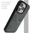 iPhone 15 Pro Max Hoesje met Kaarthouder &ndash; Vintage Lederlook Grijs | Telefoonstar.nl
