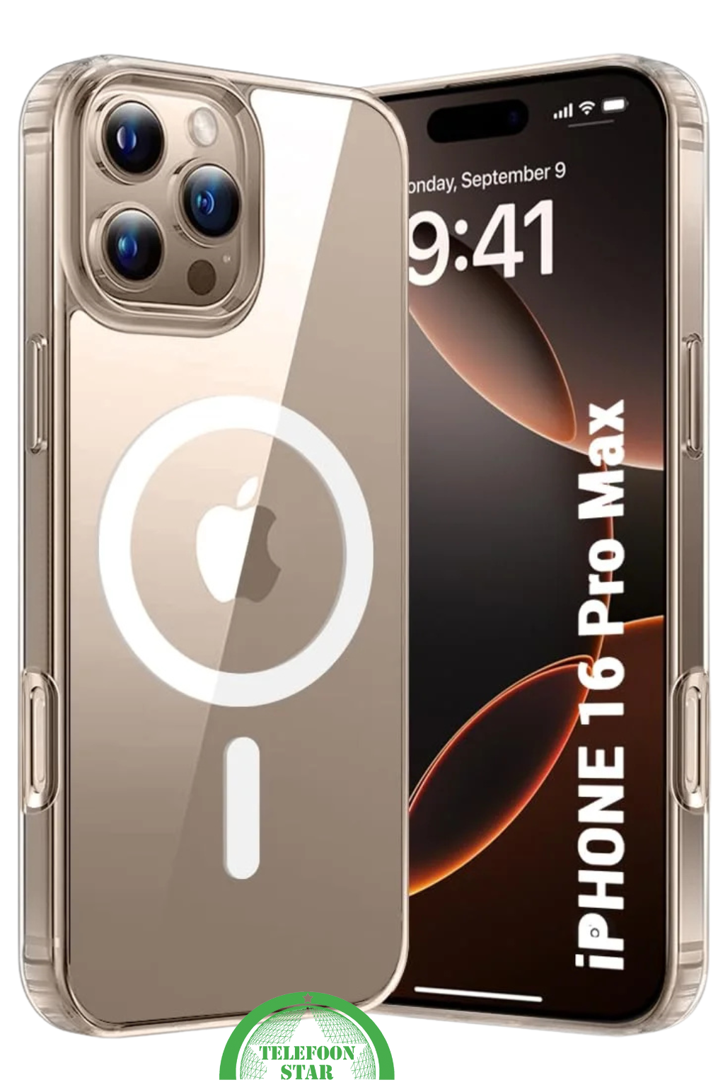 Transparant hoesje voor iPhone 16 Pro Max Silicone &ndash; MagSafe Ready, Sterke, Bescherming | Telefoonstar