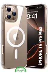 Transparant hoesje voor iPhone 16 Pro Max Silicone &ndash; MagSafe Ready, Sterke, Bescherming | Telefoonstar