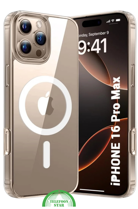 Transparant hoesje voor iPhone 16 Pro Max Silicone &ndash; MagSafe Ready, Sterke, Bescherming | Telefoonstar