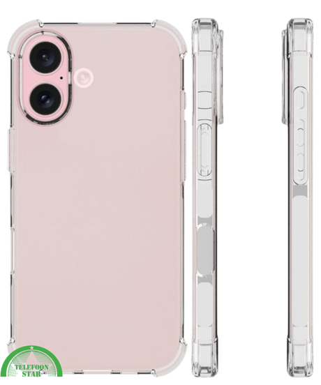 Transparant Hoesje voor iPhone 16 Plus Shockproof &ndash; Sterk &amp; Kristalhelde