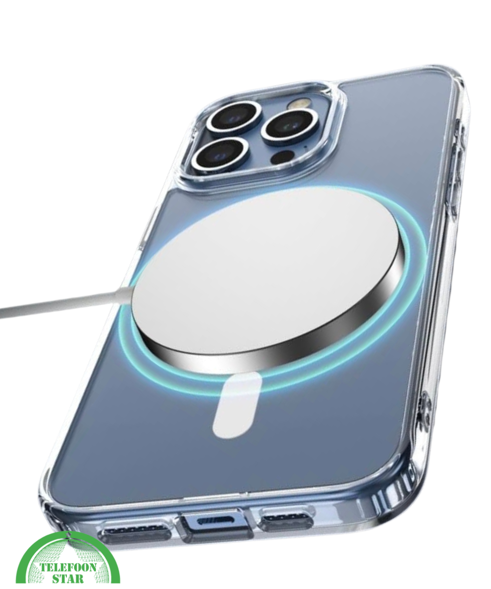 Hoesje voor iPhone 13 Pro Max Transparant MagSafe Sterk, Slank &amp; Magnetisch